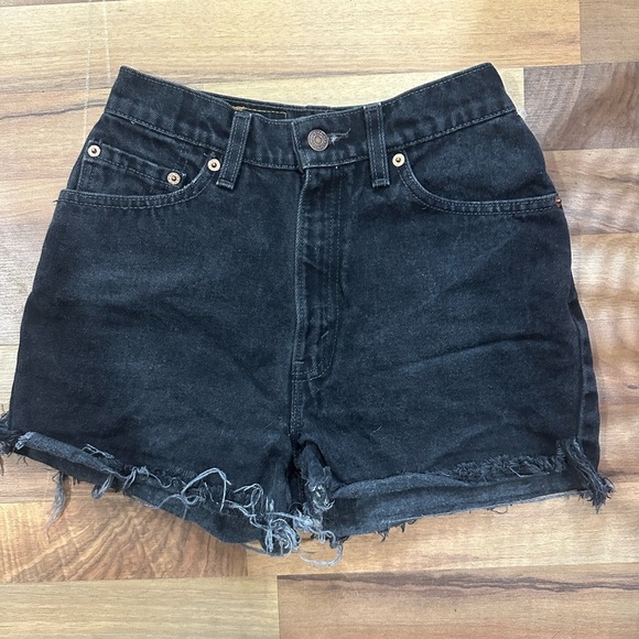 Levi's Pants - Levi's Dark Denim Frayed Shorts